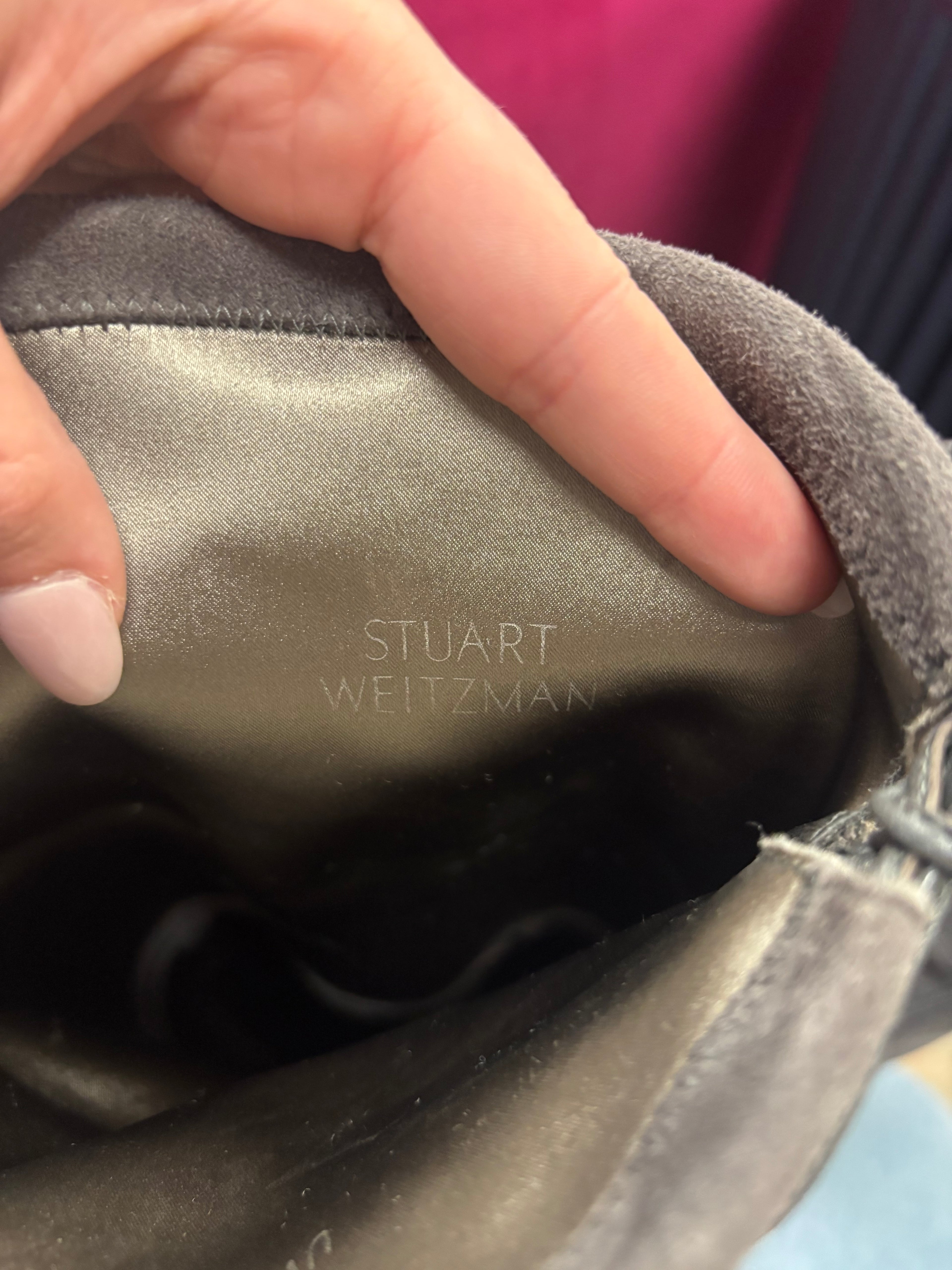 Stuart Weitzman SIZE 7.5 Gray Over-the-Knee Boots