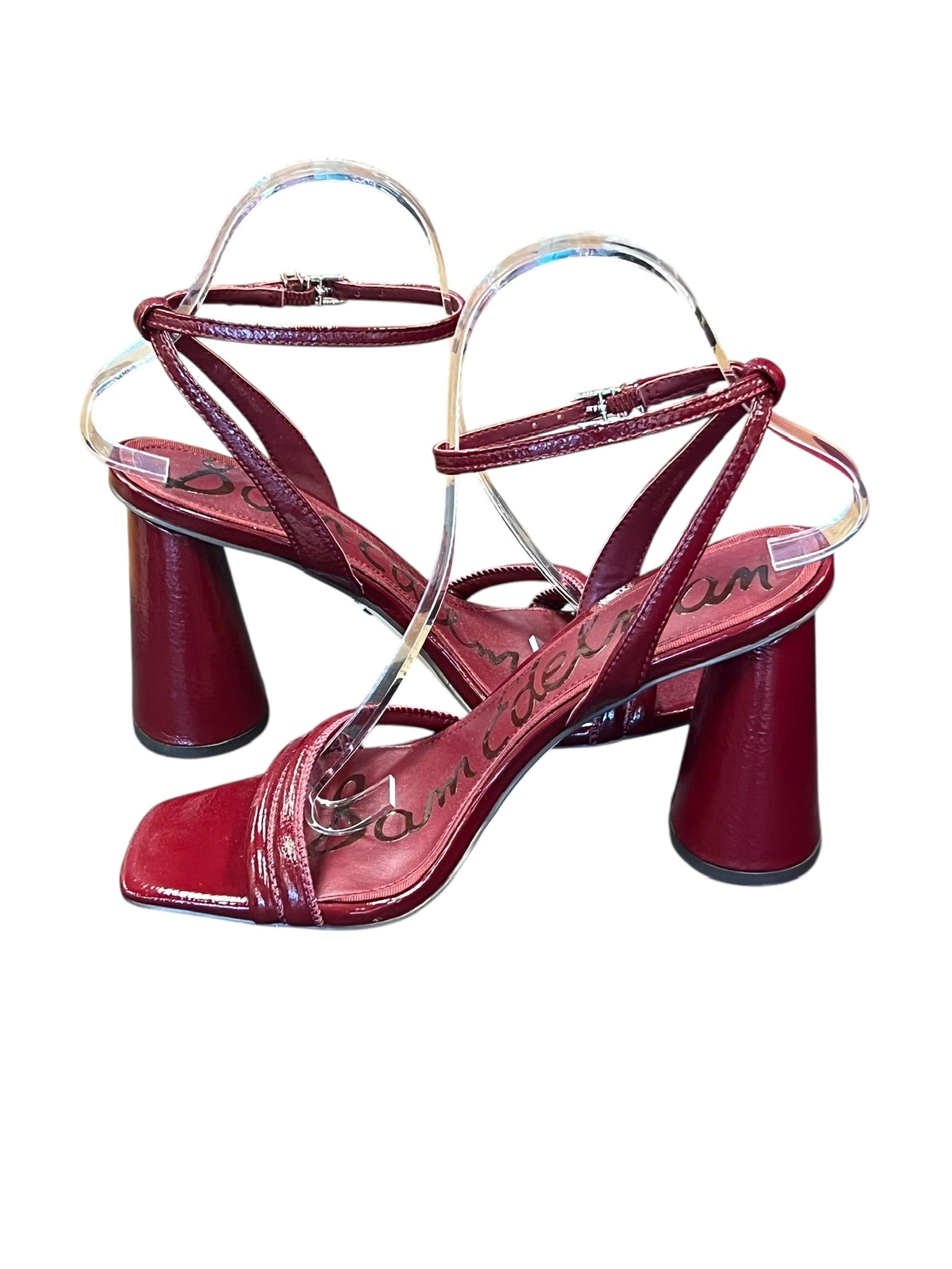 Red Strappy Heeled Sandals