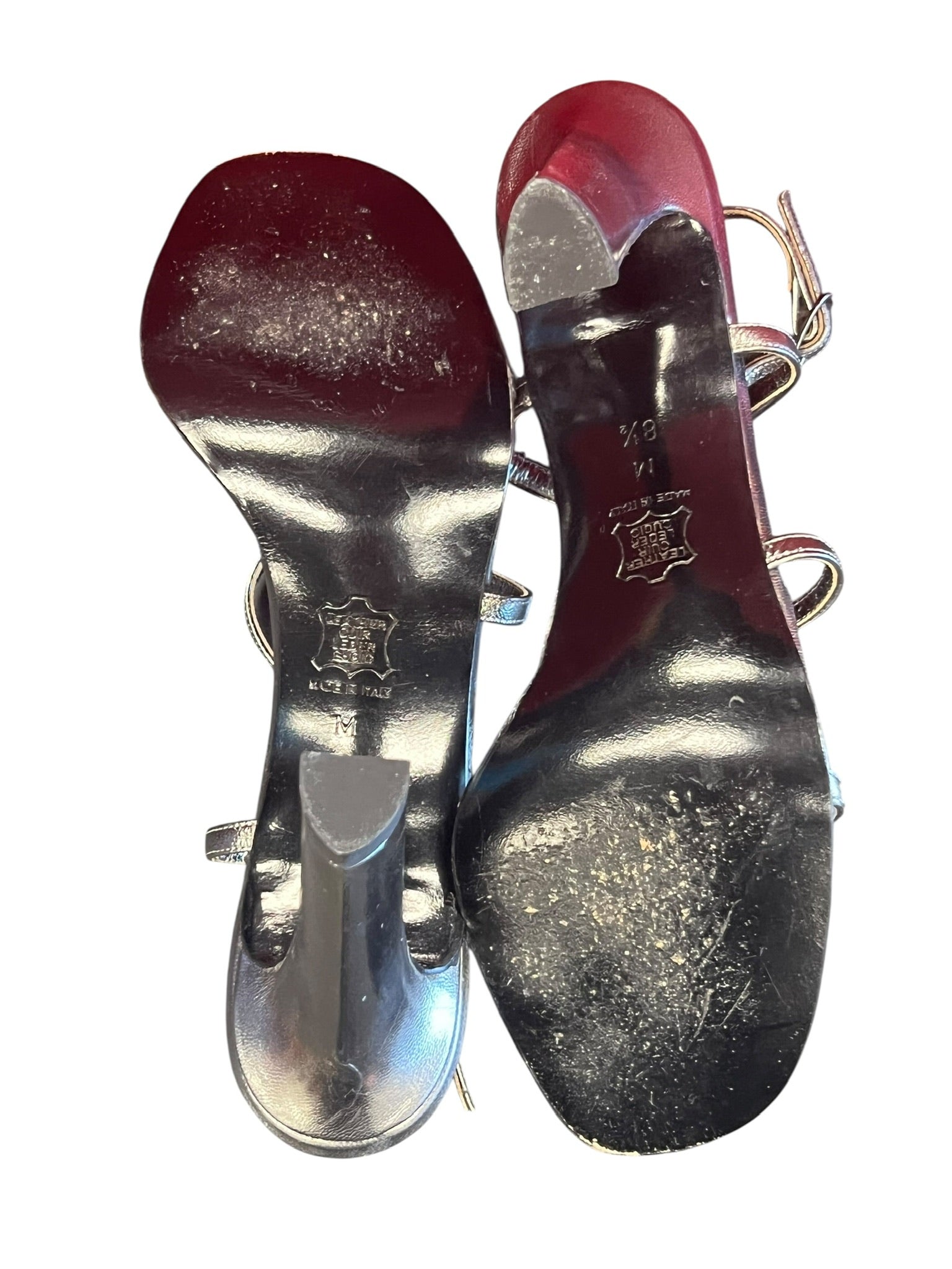 Yves Saint Laurent Metallic Heeled Sandals