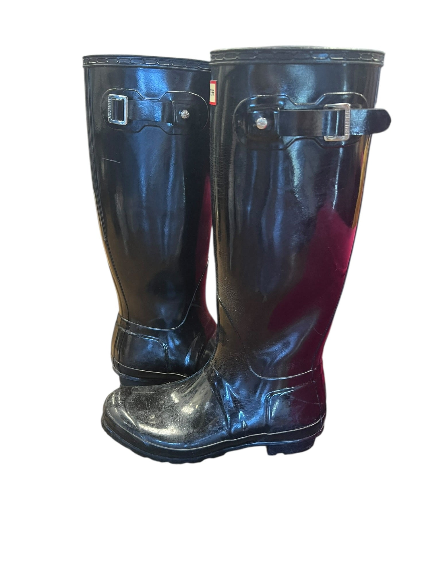 Hunter SIZE 7 Black Tall Rain Boots