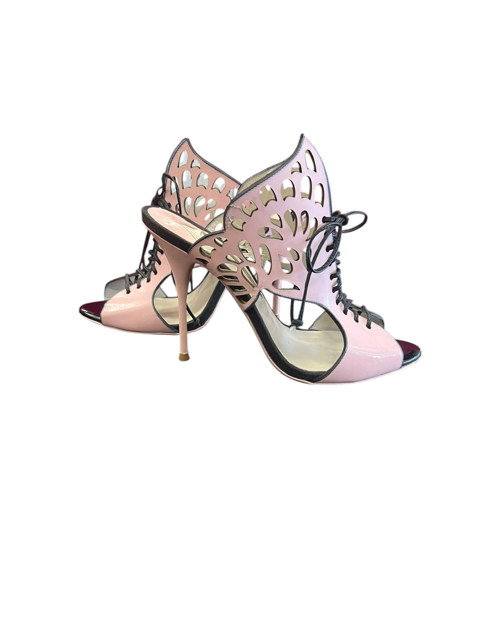 Sophia Webster- Leather Pink and Black High Heels