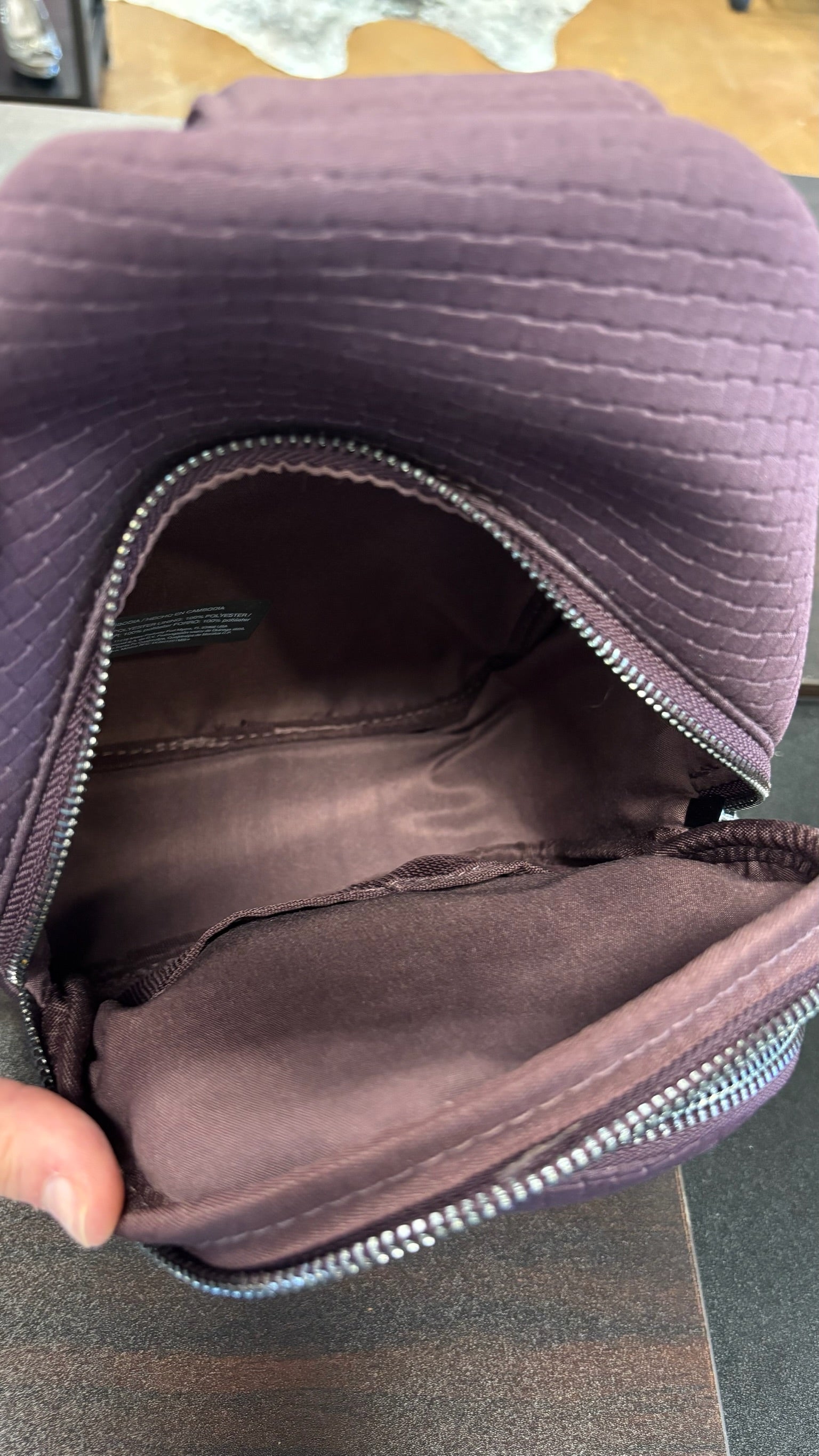 Chico's Purple Quilted Crossbody Bag