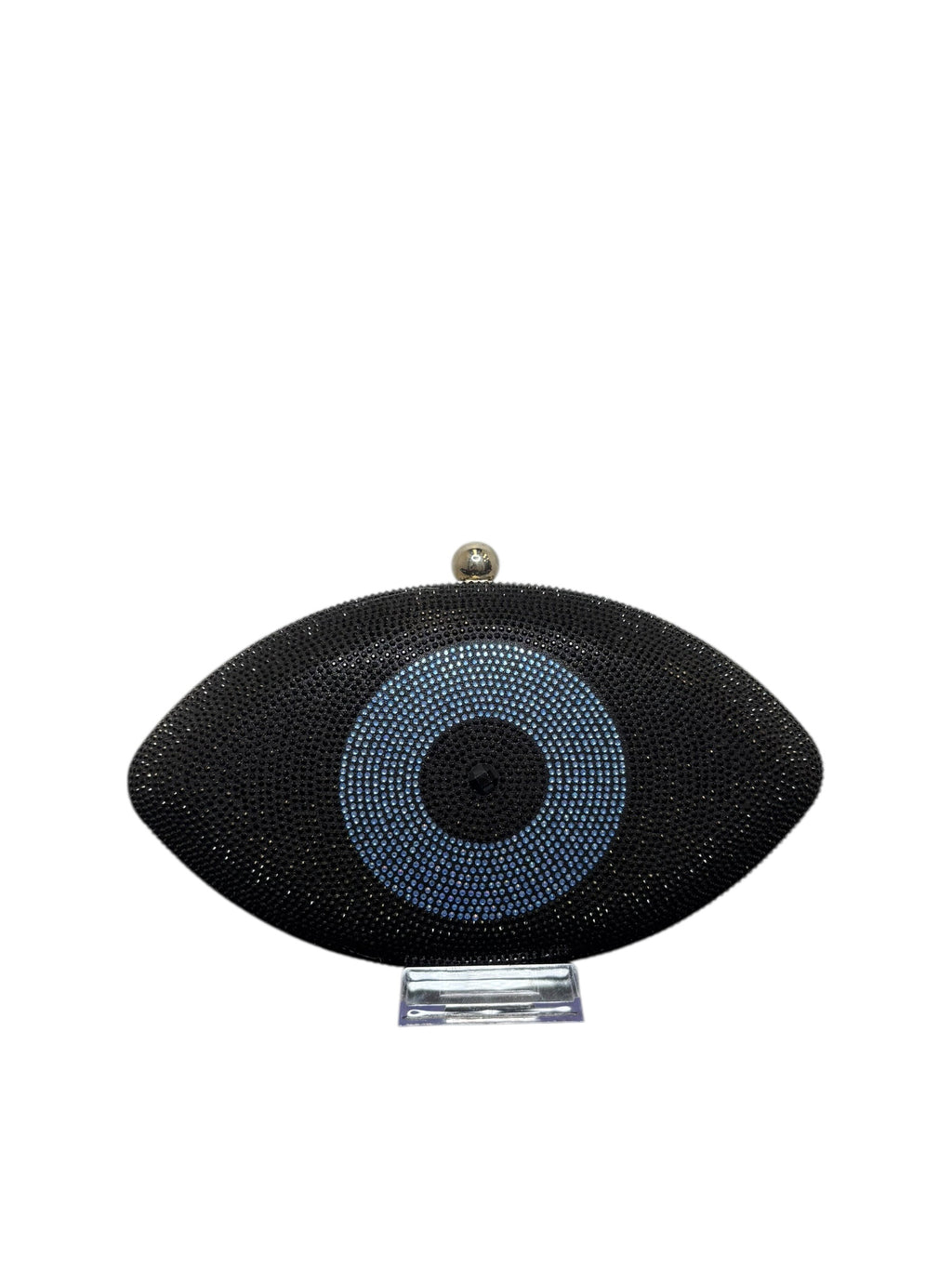 Elegant Black Eye-Shaped Clutch Bag