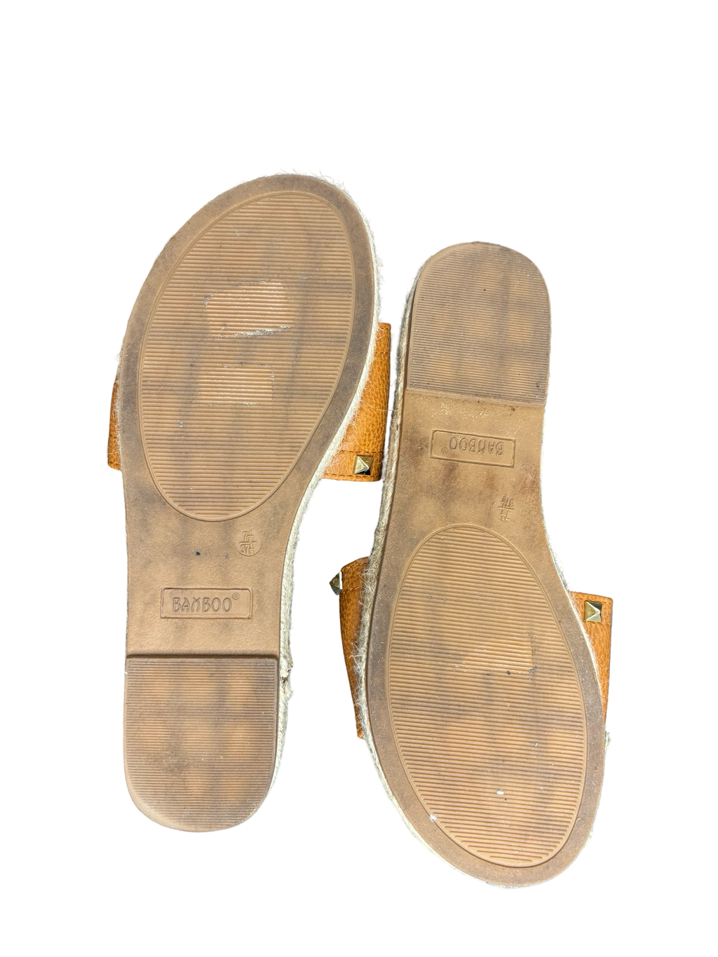 Bamboo Women’s Espadrille Slide Sandals with Studded Design