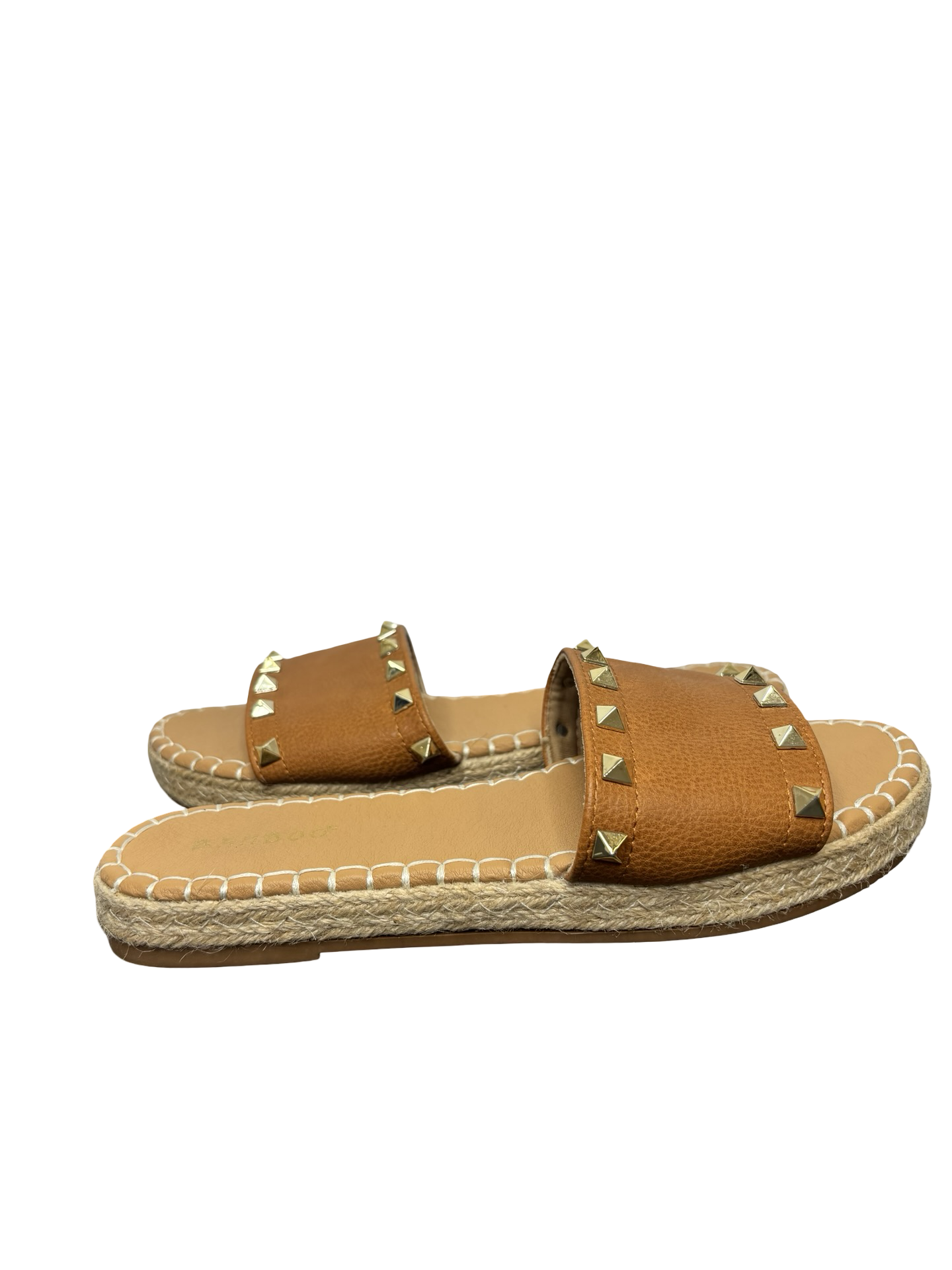Bamboo Women’s Espadrille Slide Sandals with Studded Design