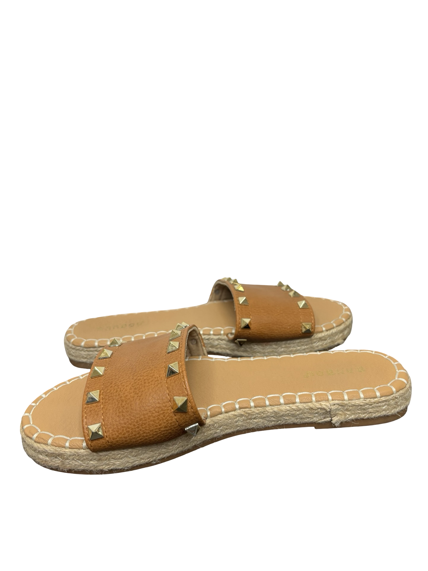 Bamboo Women’s Espadrille Slide Sandals with Studded Design