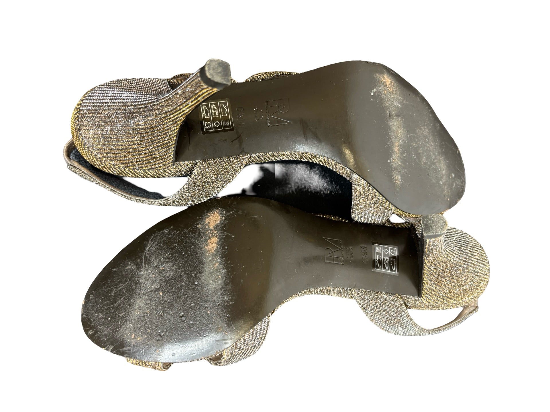 Pelle Moda Metallic High Heel Sandals