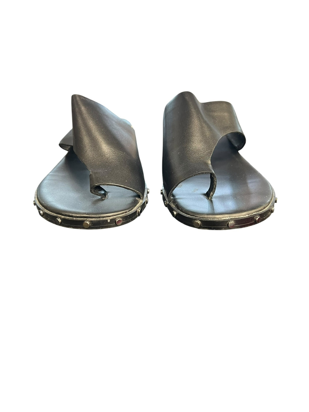 Size 8- Bleecker & Bond Black Slide Sandals