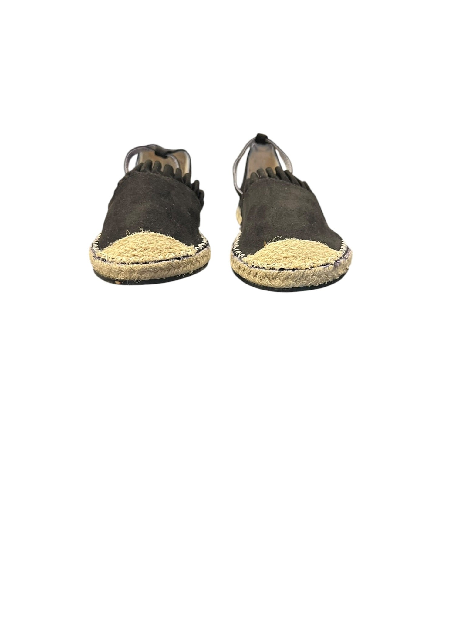 Size 9 Women's Black Espadrille Slingback Flats