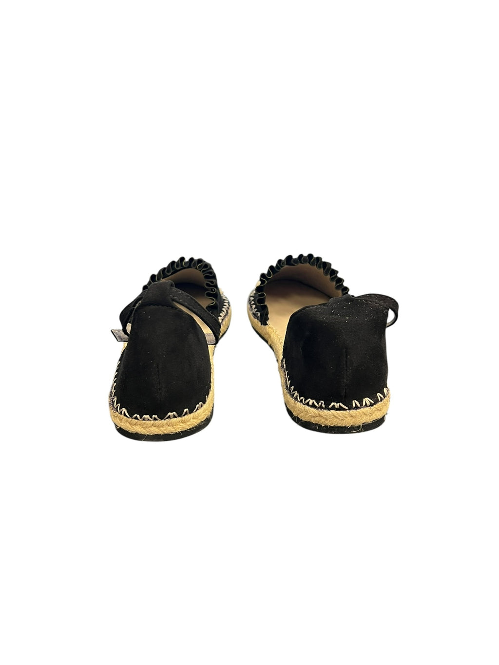 Size 9 Women's Black Espadrille Slingback Flats