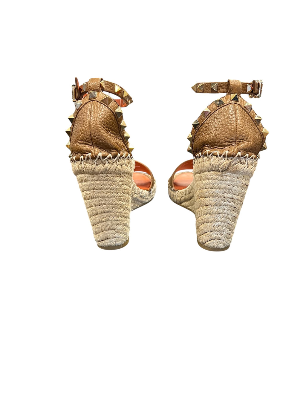 Size 37- Valentino Brown Espadrille High Heels