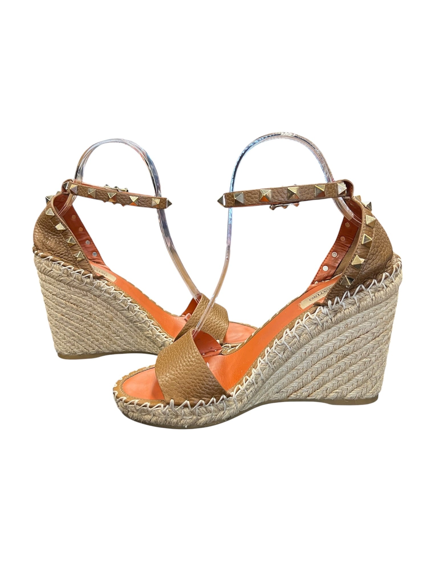 Size 37- Valentino Brown Espadrille High Heels