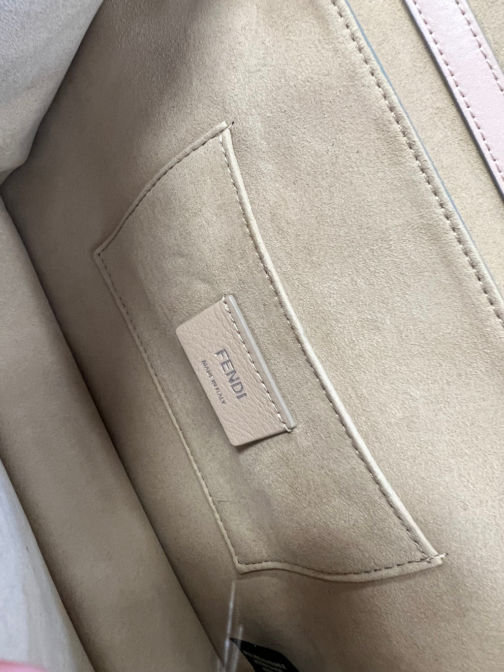 Light Pink Fendi Kan I Shoulder Bag