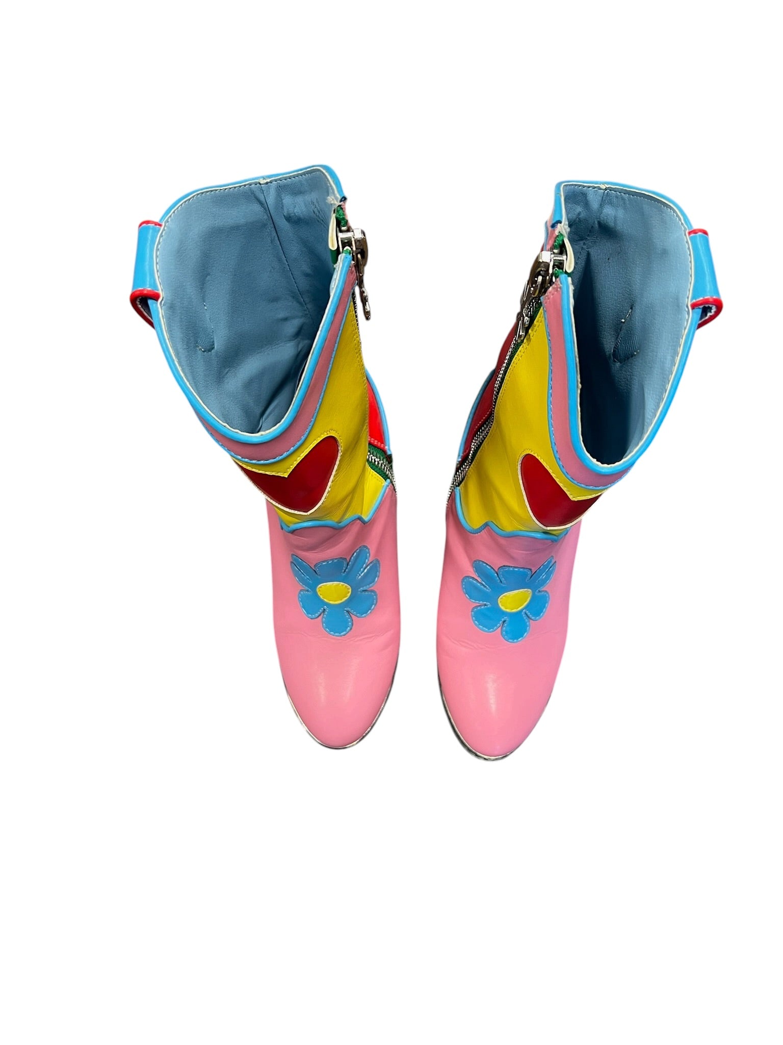 Size 6 Dolls Kill Colorful Floral Print High Heel Boots