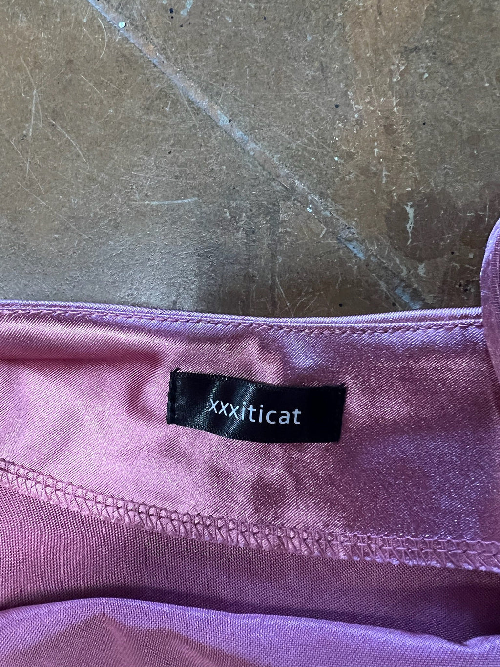 Small XXXiticat Pink Satin Dress