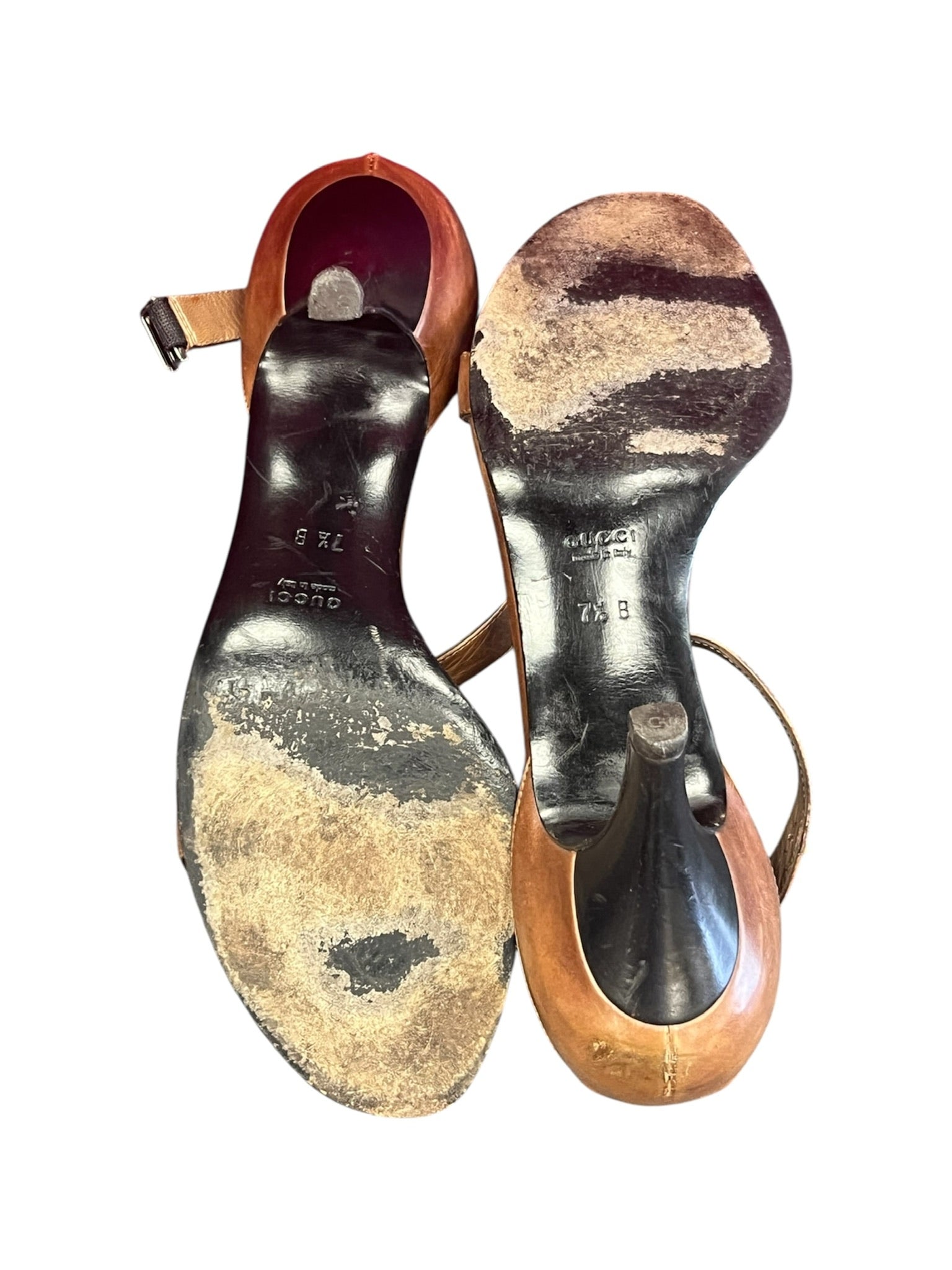 Gucci Brown Heeled Sandals