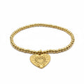 Gold Heart Charm Bracelet
