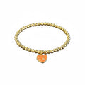 Heart Charm Beaded Bracelet