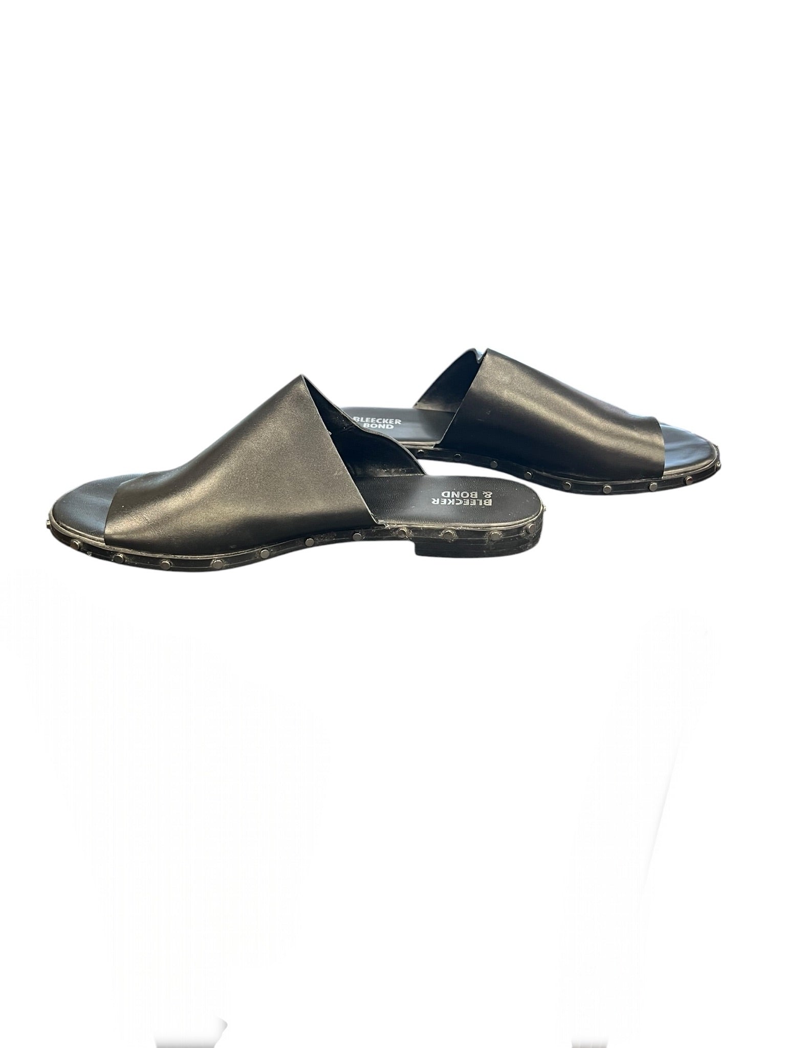 Size 8- Bleecker & Bond Black Slide Sandals