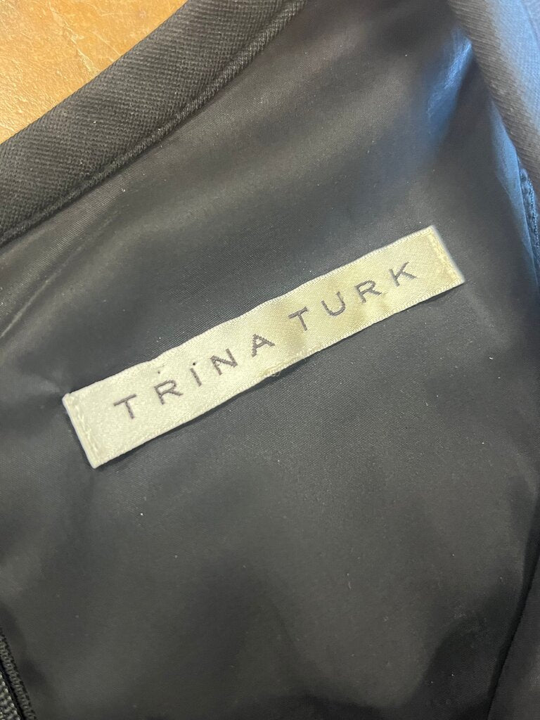 Trina Turk Sleeveless Black Dress with Zippers