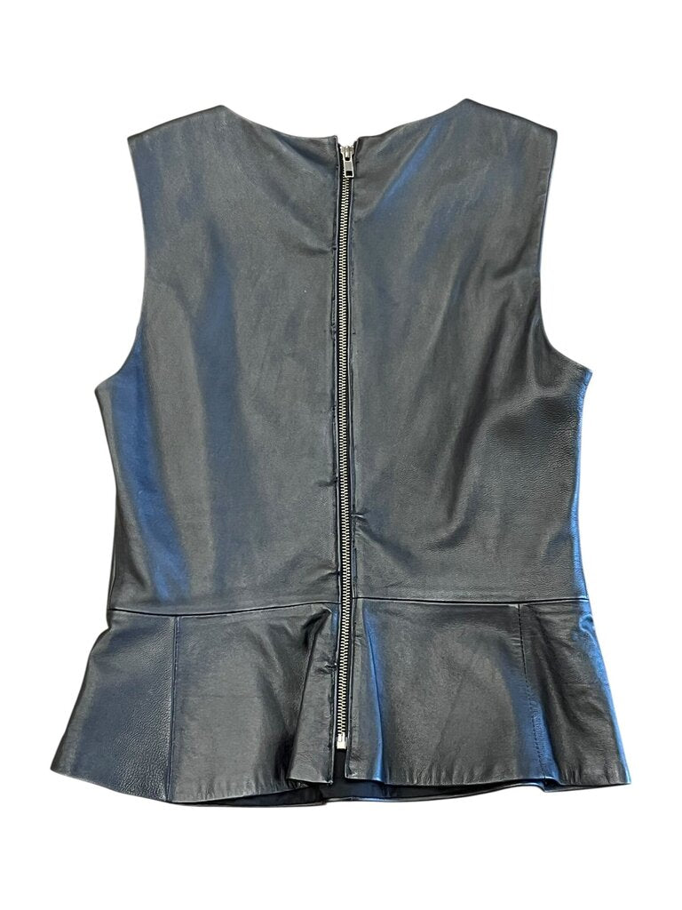 Trina Turk Black Peplum Sleeveless Top