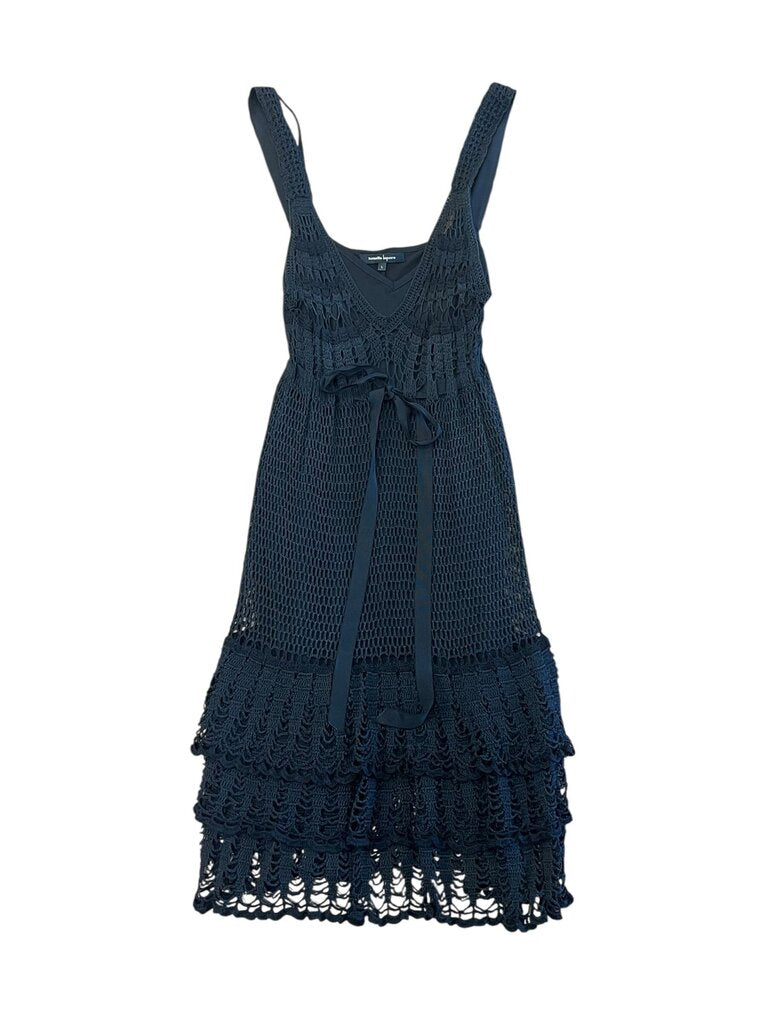 Nanette Lepore Navy Crochet Dress