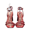 Red Strappy Heeled Sandals
