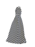 Navy and White Striped Maxi Dress