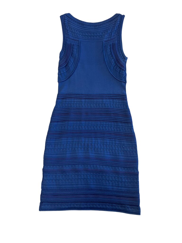 Marchesa Voyage Blue Knit Dress