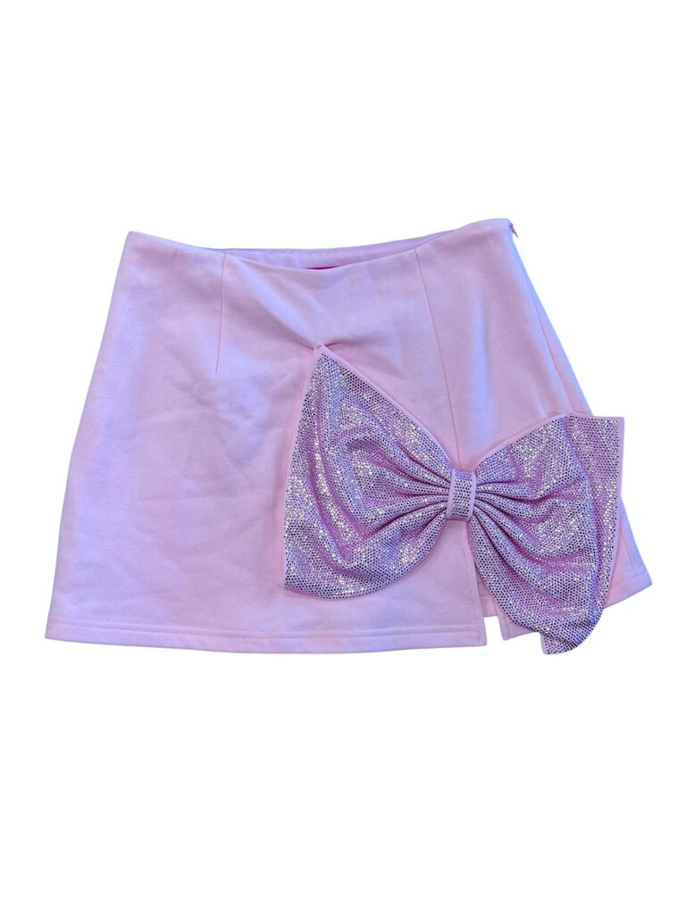 Queen of Sparkles Light Pink Skirt with Bow