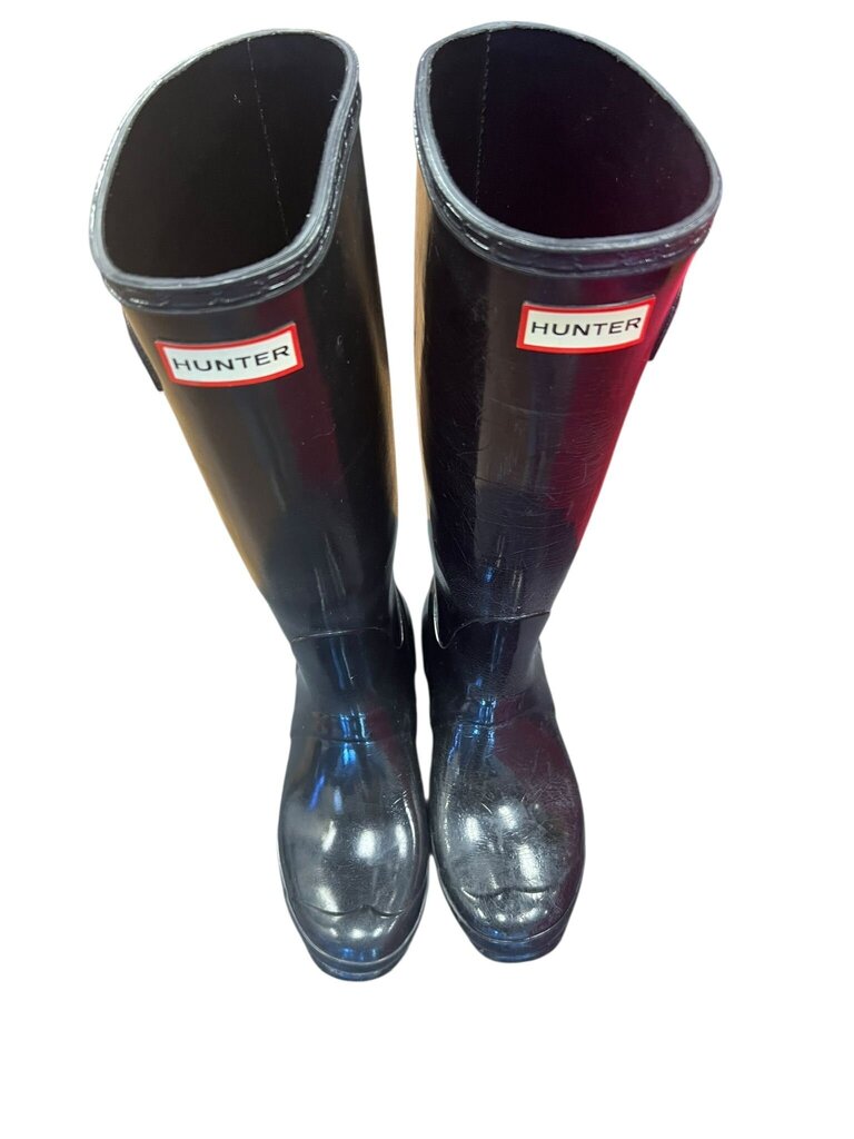 Hunter SIZE 7 Black Tall Rain Boots