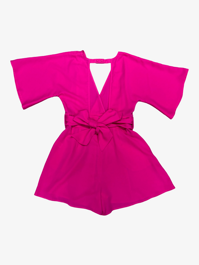 M- Women's Pink Short Romper Dress