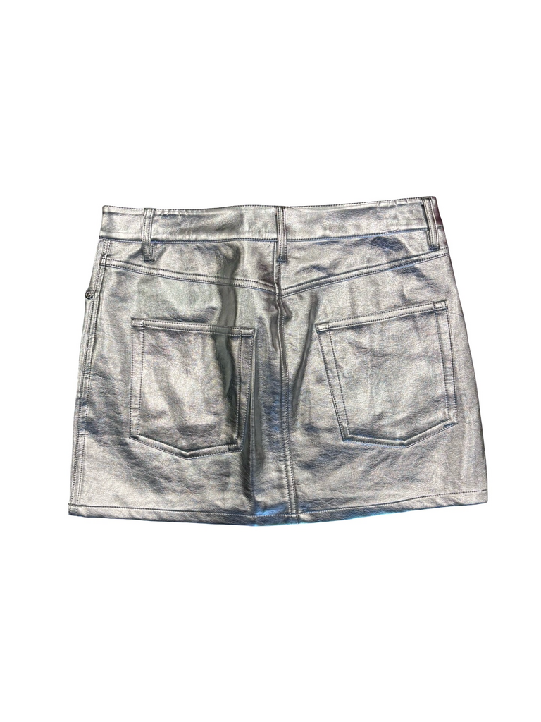 Gianni Bini SIZE 2 Silver Mini Skirt