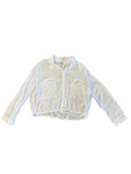 M- Suzy D long sleeve white double pocket shirt