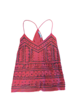 Dex Pink Spaghetti Strap Embellished Top
