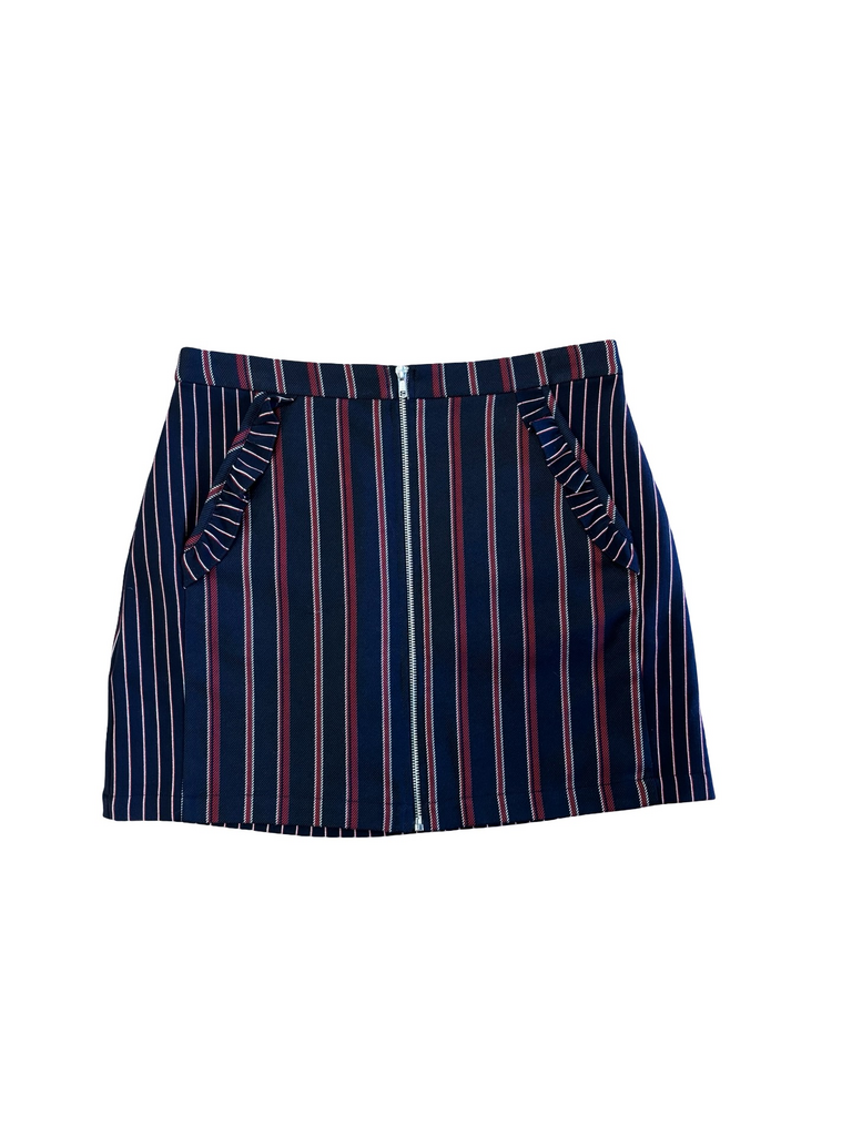 BCBG SIZE 10 Generation Striped Mini Skirt