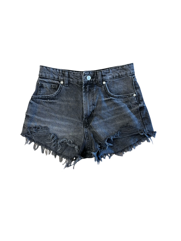 ZARA SIZE 4 High-Waisted Denim Shorts
