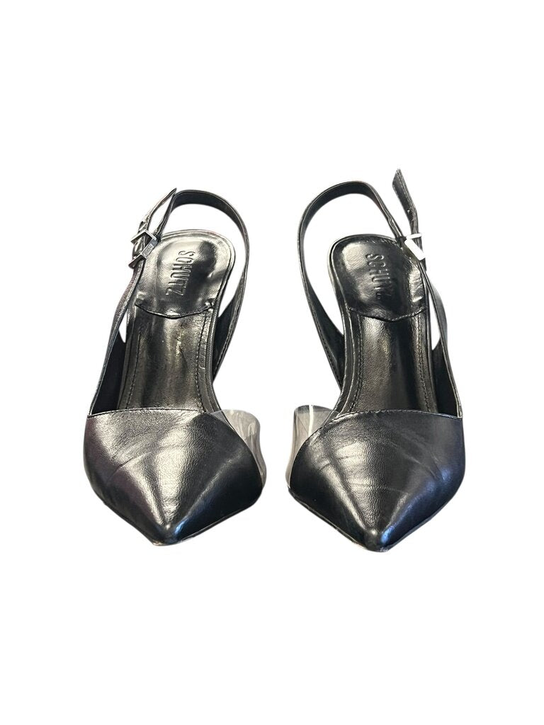 Schutz Black Slingback Heels