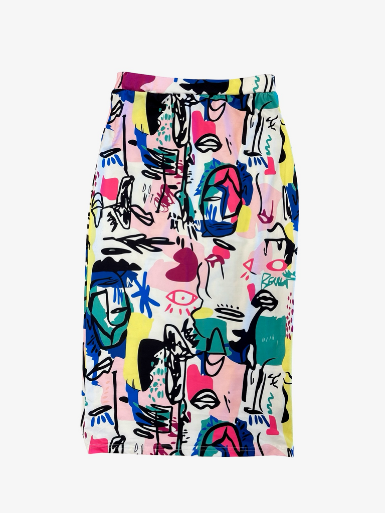 L- Colorful Patterned Skirt