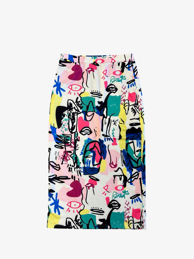 L- Colorful Patterned Skirt