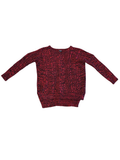Express Women's Red and Black Knit Sweater