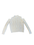 L- Black Swan Cut-Out Cable Knit Sweater