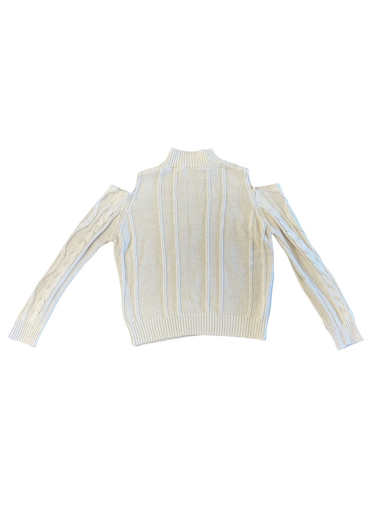 L- Black Swan Cut-Out Cable Knit Sweater