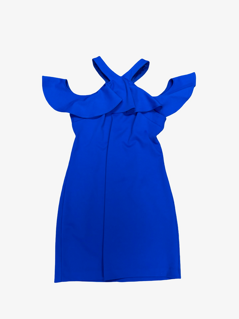 Trina Turk Blue Cold Shoulder Dress