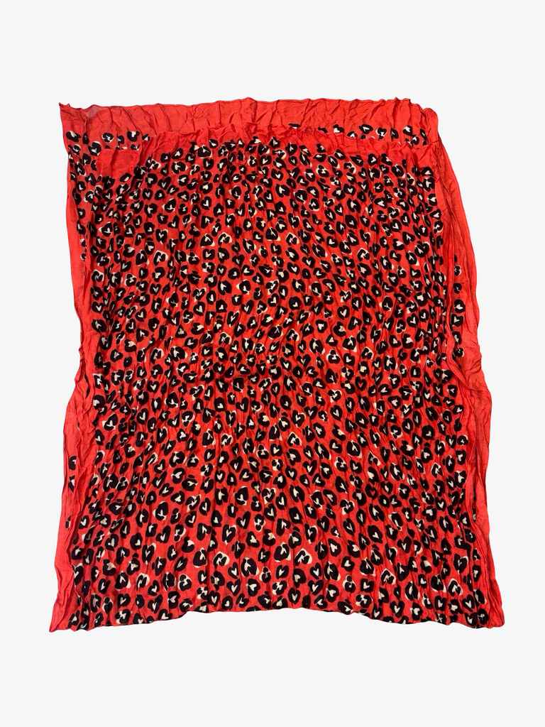 Stella & Dot Red Leopard Print Scarf