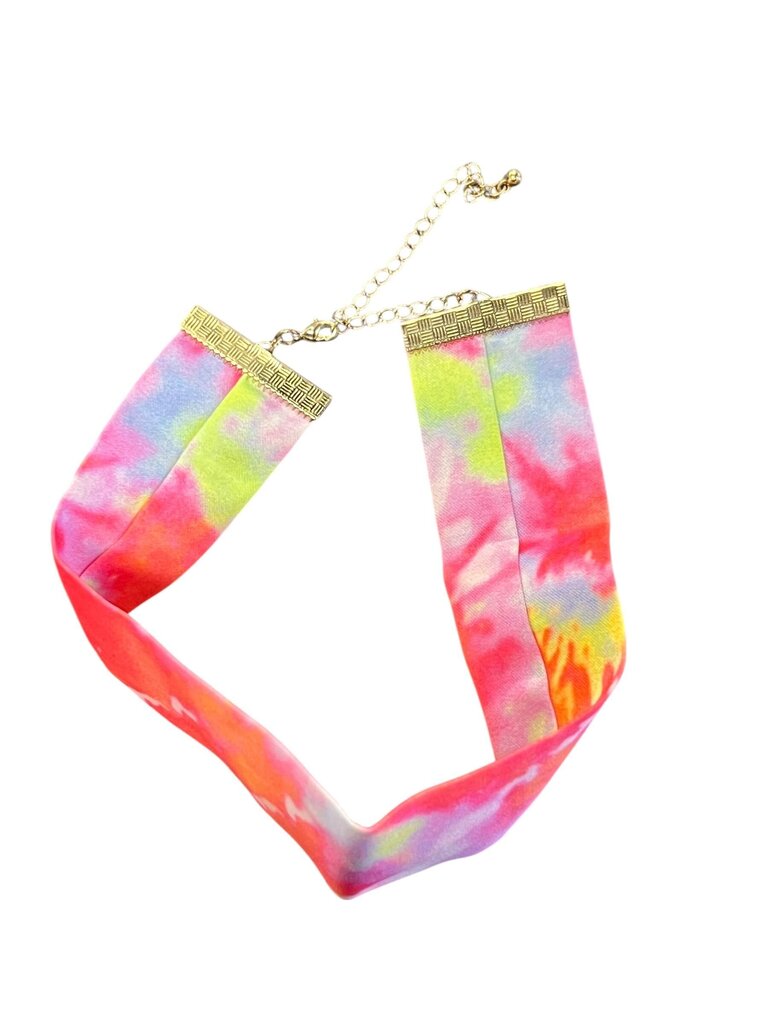 Colorful Tie-Dye Choker Necklace