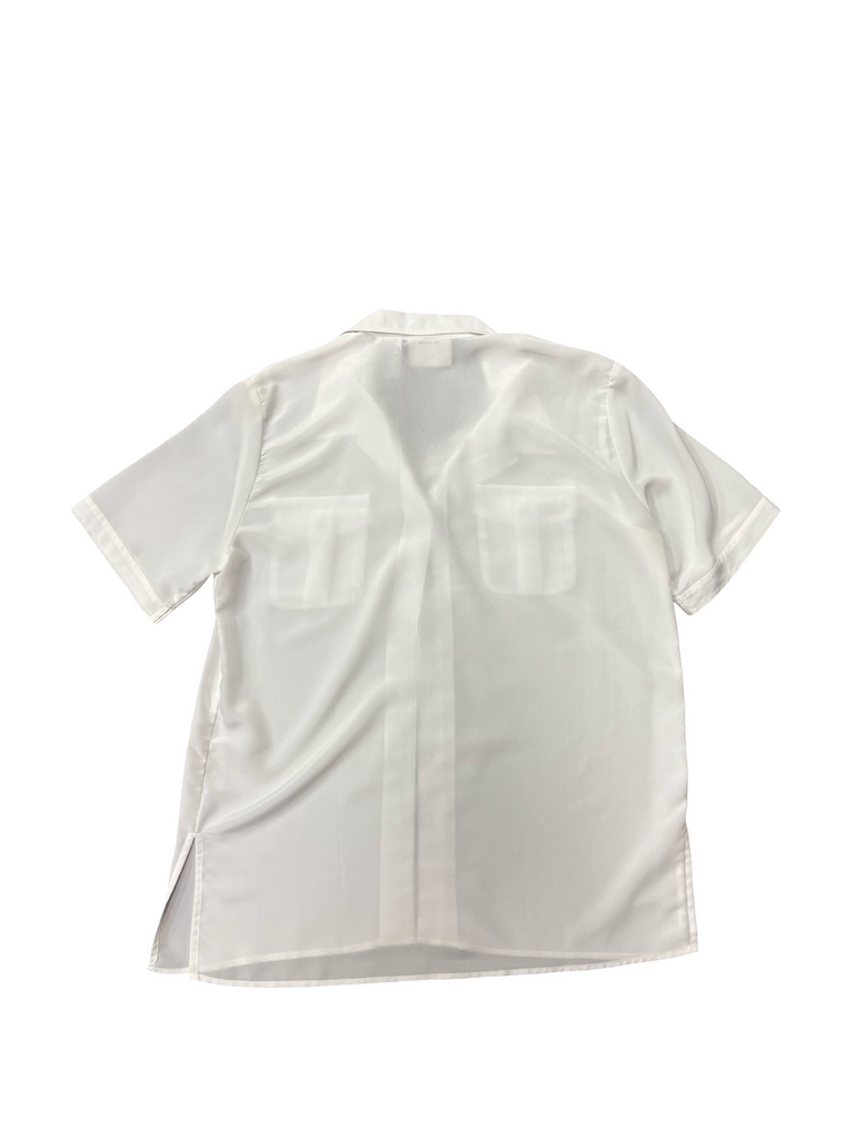 Kathie Lee SIZE 10 Women's White Short Sleeve Shirt