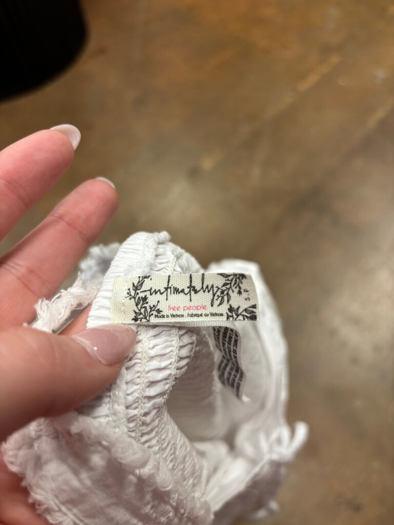 S- Free People Intimately White Bodysuit