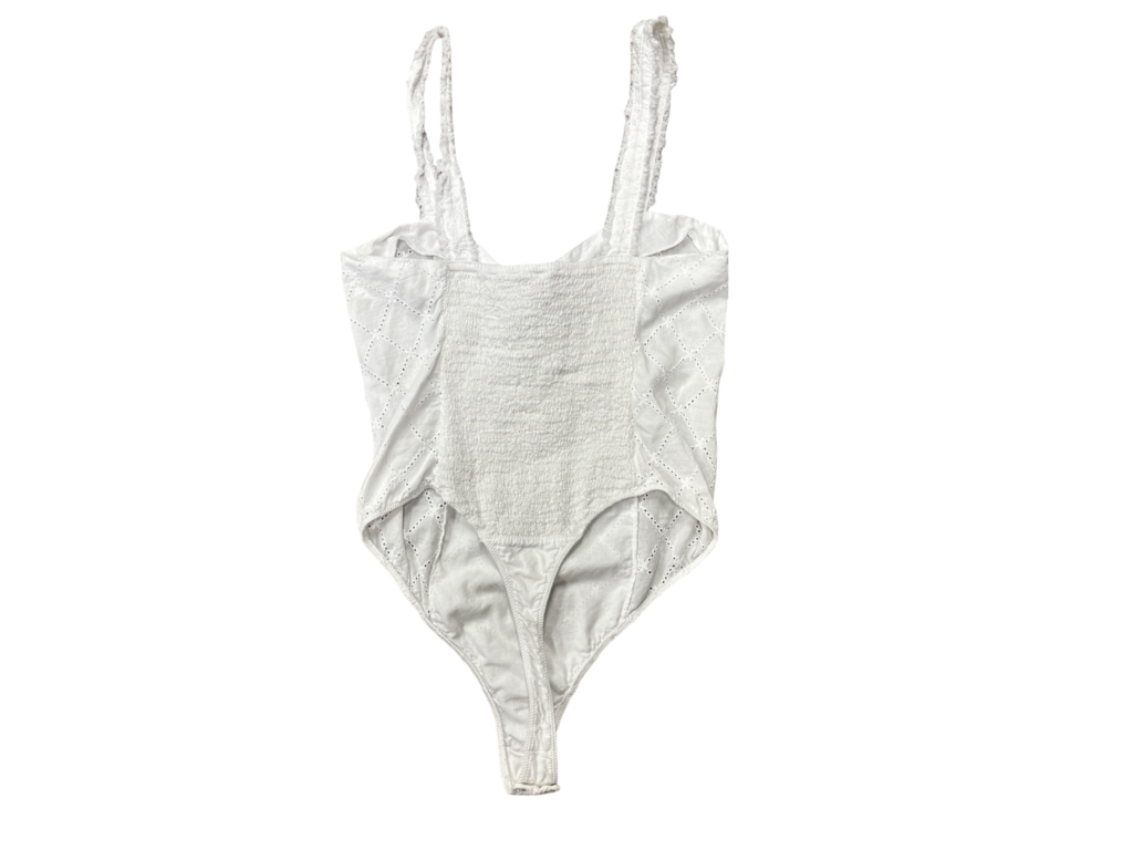 S- Free People Intimately White Bodysuit