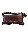Elegant Purple Rose-Embellished Handbag